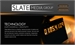 Slate Media Group logo above a dark background with glowing orange light and blurred text.