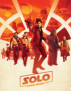 Characters from Solo: A Star Wars Story walking against a red desert landscape.