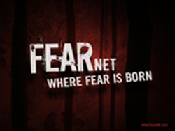 FEARnet logo on a dark red textured background with the text 'WHERE FEAR IS BORN'.