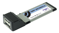 A rectangular SATA Express storage module with a black connector and a silver and white label.
