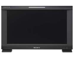 A black Sony flat-screen television against a white background.