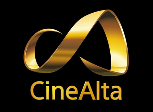 Golden stylized infinity symbol above the text CineAlta on a black background.