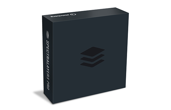 A black rectangular software box for Spectralayers Pro by Steinberg on a white background.
