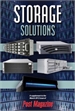 Various server and storage hardware units arranged against a blue patterned background.