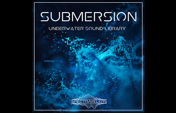 Blue abstract particles swirling in a dark underwater-themed background with white text.