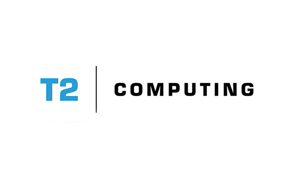 T2 logo in blue next to the word COMPUTING in black, separated by a vertical line.