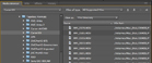 A digital file explorer interface displaying a directory of MOV video files in a list view.