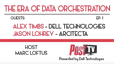 Text graphic for The Era of Data Orchestration, EP: 1, featuring guests Alex Timbs and Jason Lohrey.