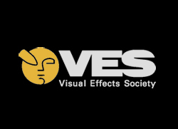 VES logo featuring a yellow stylized face icon and white text on a black background.