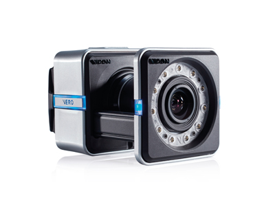 A silver and black Vicon Vero professional camera with a large circular lens assembly.