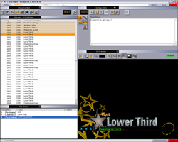 A digital interface of video editing software showing a file list, timeline, and a preview window.