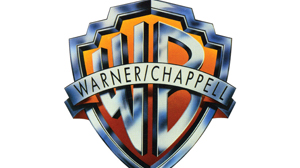Warner/Chappell logo featuring stylized WB letters on an orange shield with a blue border.
