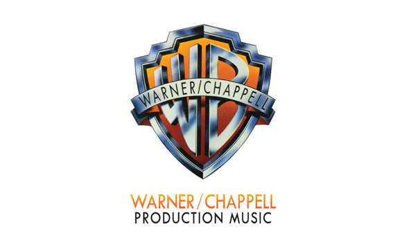 Warner/Chappell logo featuring a blue and silver shield with orange WB lettering.