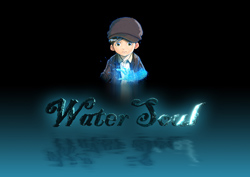 A young boy in a cap holding a glowing blue light above the stylized text 'Water Soul'.