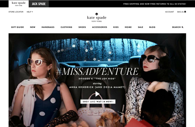 Two women sitting in the back of a car with text reading #MISSADVENTURE and starring Anna Kendrick.