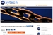 Cytech website homepage showing a close-up of a metal chain against a dark blue background.