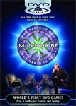 DVD game cover for Who Wants to Be a Millionaire featuring a glowing circular logo and a man in a suit.