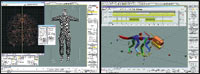 Two screenshots showing 3D medical and anatomical modeling software interfaces.