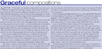 Newspaper article titled Graceful compositions discussing composer Jeff Grace.