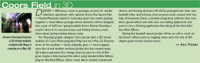 Text article about a 3D virtual model of Coors Field with a small inset photo of a digital rendering.
