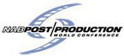 Logo for NAB Post Production World Conference featuring a stylized blue film strip forming an S shape.