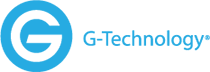 Blue circular logo containing a white letter G next to the text G-Technology.